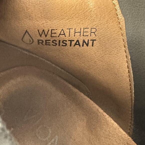 Vionic Boots Womens 8 Gray Brown Leather Joslyn Weather Resistant Ankle Booties - Picture 9 of 11